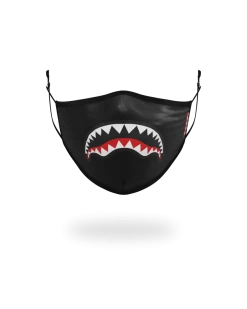 SPRAYGROUND® ADULT SHARK LOGO (BLACK) FORM-FITTING FACE MASK
