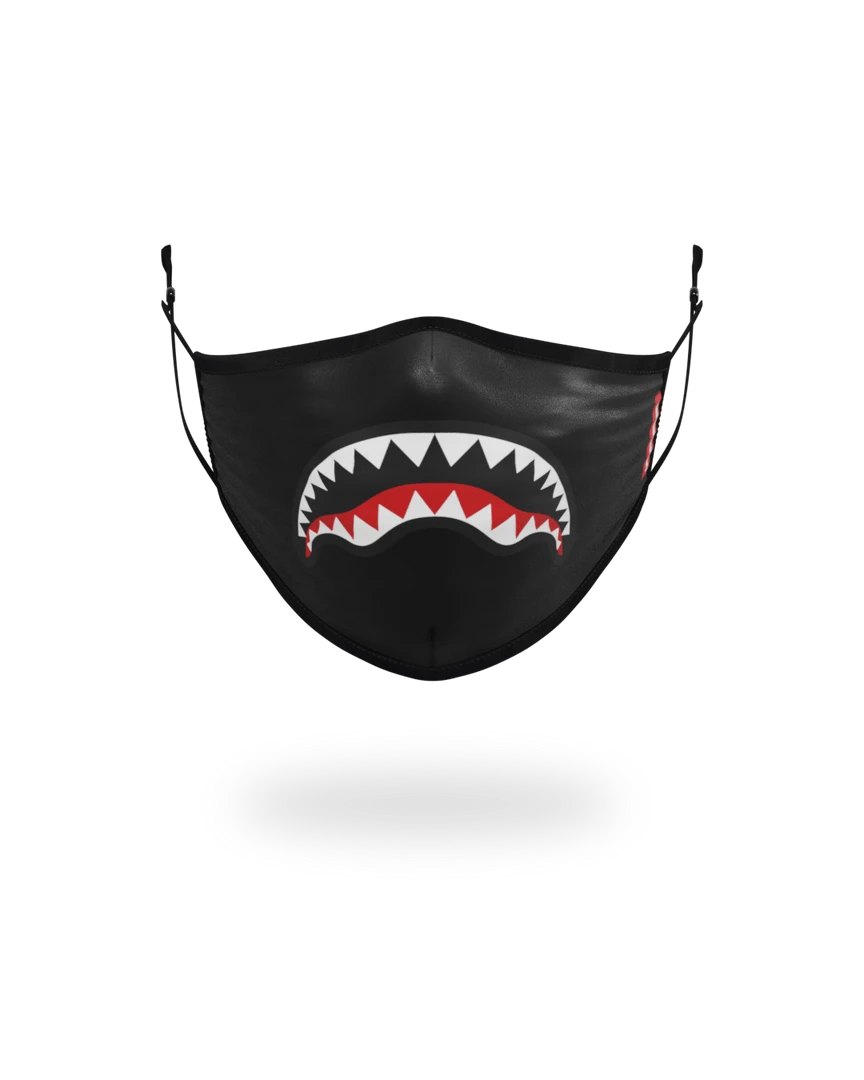 SPRAYGROUND® ADULT SHARK LOGO (BLACK) FORM-FITTING FACE MASK 1 SPRAYGROUND® ADULT SHARK LOGO (BLACK) FORM-FITTING FACE MASK