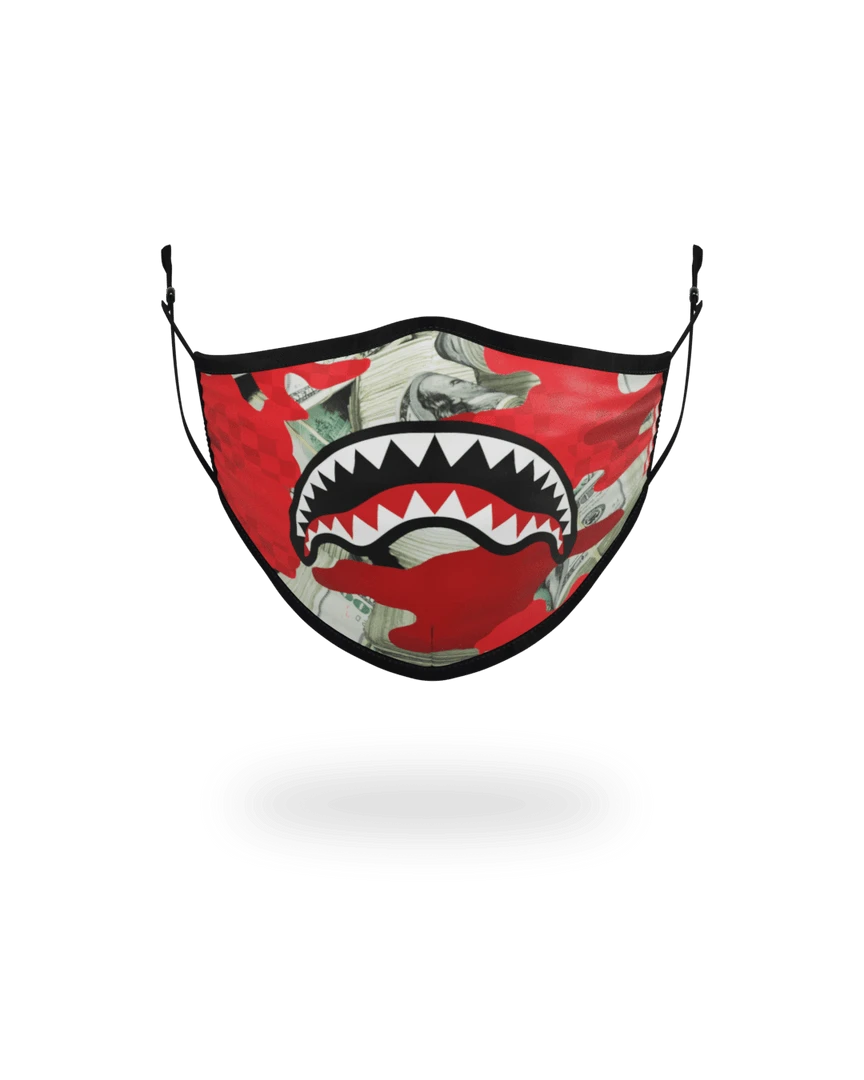 SPRAYGROUND® ADULT MONEY CAMO (RED) FORM-FITTING FACE MASK 1 SPRAYGROUND® ADULT MONEY CAMO (RED) FORM-FITTING FACE MASK
