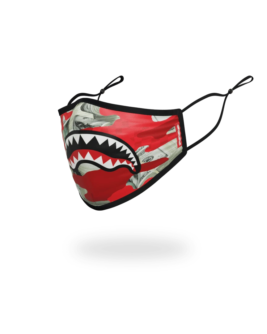 SPRAYGROUND® ADULT MONEY CAMO (RED) FORM-FITTING FACE MASK 2 SPRAYGROUND® ADULT MONEY CAMO (RED) FORM-FITTING FACE MASK