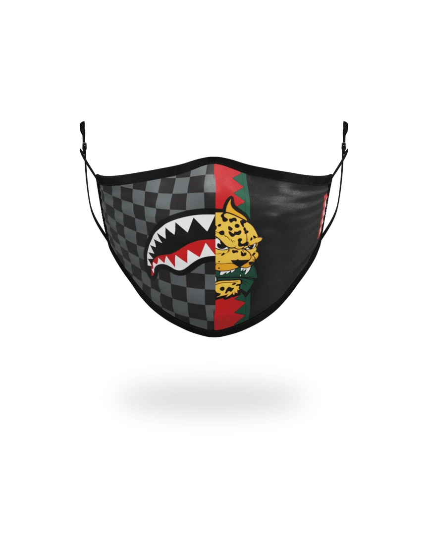 SPRAYGROUND® ADULT SPUCCI SPLIT FORM-FITTING FACE MASK 1 SPRAYGROUND® ADULT SPUCCI SPLIT FORM-FITTING FACE MASK