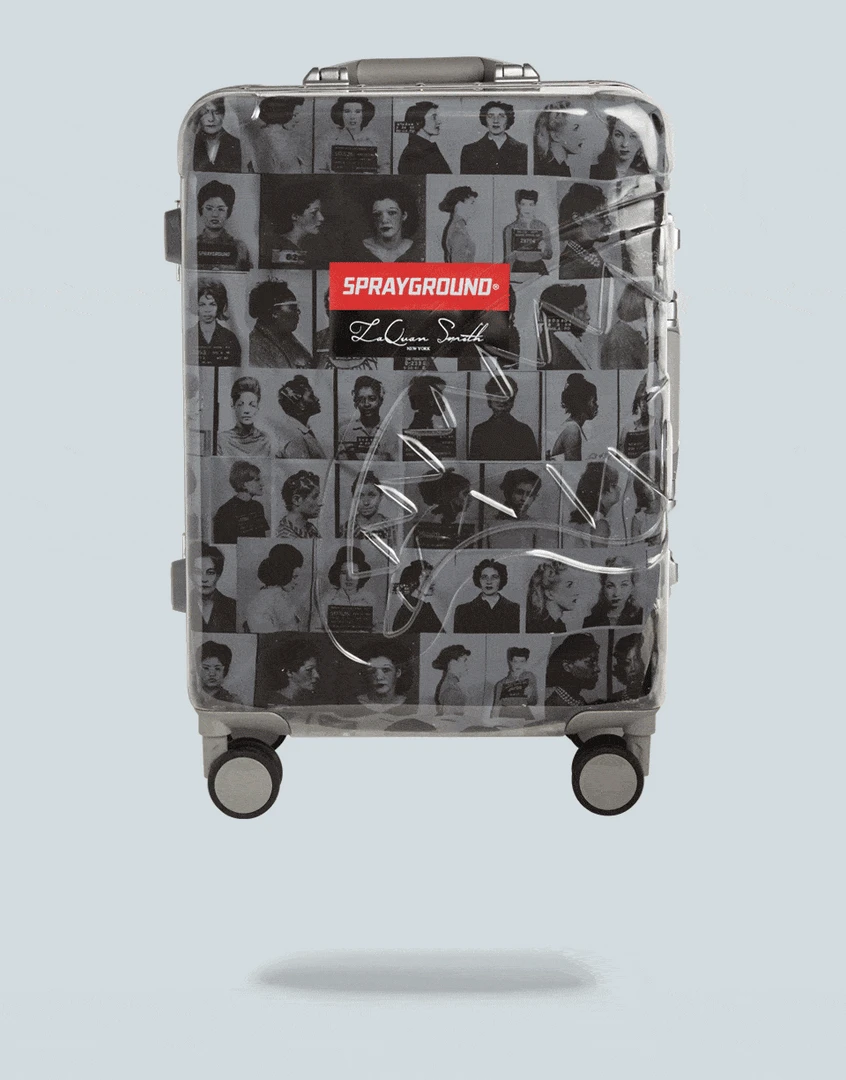 SPRAYGROUND® COLLABS LAQUAN SMITH EMBOSSED CLEAR 3M CARRY-ON SPRAYGROUND® COLLABS LAQUAN SMITH EMBOSSED CLEAR 3M CARRY-ON