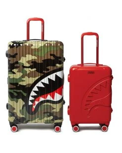 SPRAYGROUND® FULL-SIZE CAMO CARRY-ON RED LUGGAGE BUNDLE LUGGAGE SETS