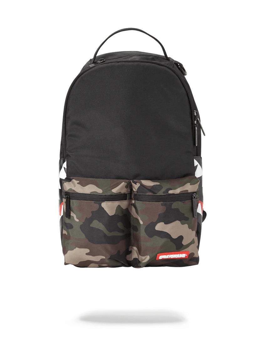 SPRAYGROUND® BACKPACKS CAMO SIDE SHARK DOUBLE CARGO 1 SPRAYGROUND® BACKPACKS CAMO SIDE SHARK DOUBLE CARGO