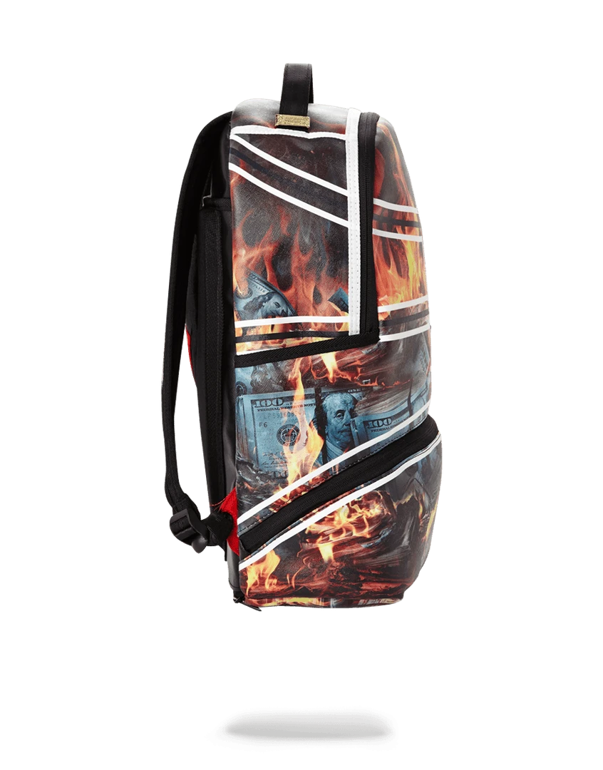 SPRAYGROUND® SPALDING X SPRAYGROUND FIRE MONEY BACKPACK 2 SPRAYGROUND® SPALDING X SPRAYGROUND FIRE MONEY BACKPACK