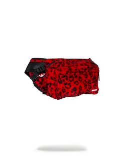 SPRAYGROUND® RED LEOPARD CROSSBODY TRANSPORTER CROSSBODYS