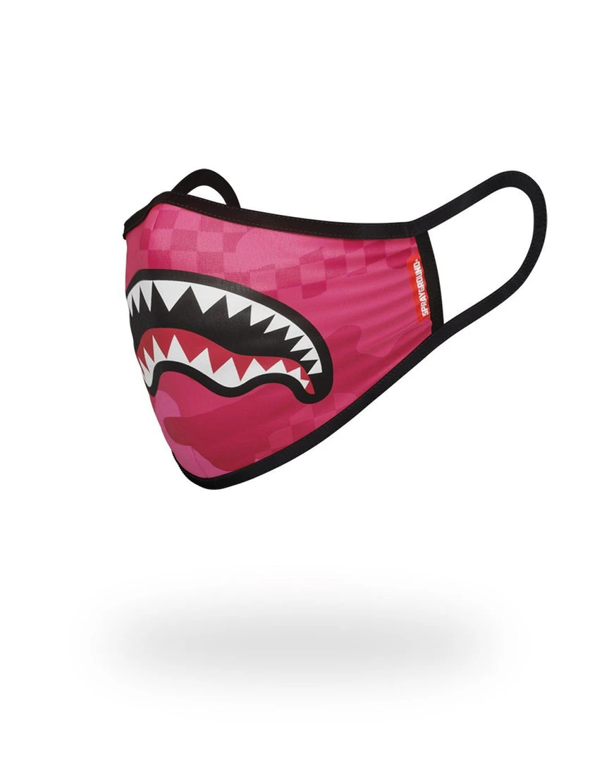 SPRAYGROUND® FACE MASKS PINK ANIME SHARK FORM-FITTING MASK 2 SPRAYGROUND® FACE MASKS PINK ANIME SHARK FORM-FITTING MASK