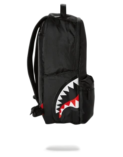 SPRAYGROUND® DOUBLE CARGO SIDE SHARK (BLACK) BACKPACKS