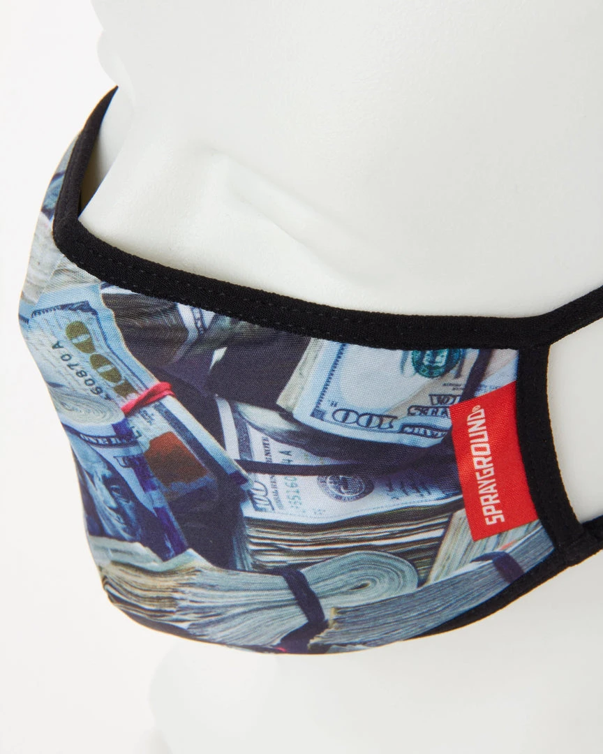 SPRAYGROUND® MONEY WHERE UR MOUTH IS FORM-FITTING MASK FACE MASKS 3 SPRAYGROUND® MONEY WHERE UR MOUTH IS FORM-FITTING MASK FACE MASKS