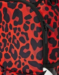 SPRAYGROUND® RED LEOPARD DOUBLE CARGO BACKPACKS