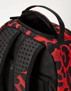 SPRAYGROUND® RED LEOPARD DOUBLE CARGO BACKPACKS