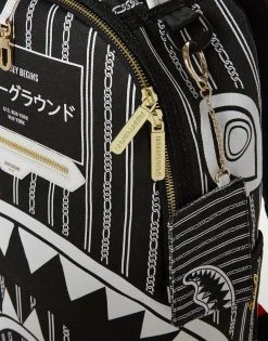 SPRAYGROUND® REVERSE SHARKS IN PARIS (BLACK) BACKPACKS