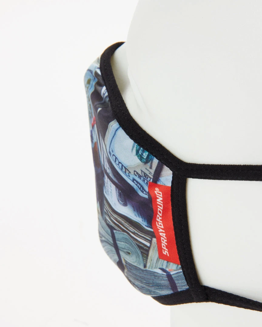 SPRAYGROUND® MONEY WHERE UR MOUTH IS FORM-FITTING MASK FACE MASKS 5 SPRAYGROUND® MONEY WHERE UR MOUTH IS FORM-FITTING MASK FACE MASKS