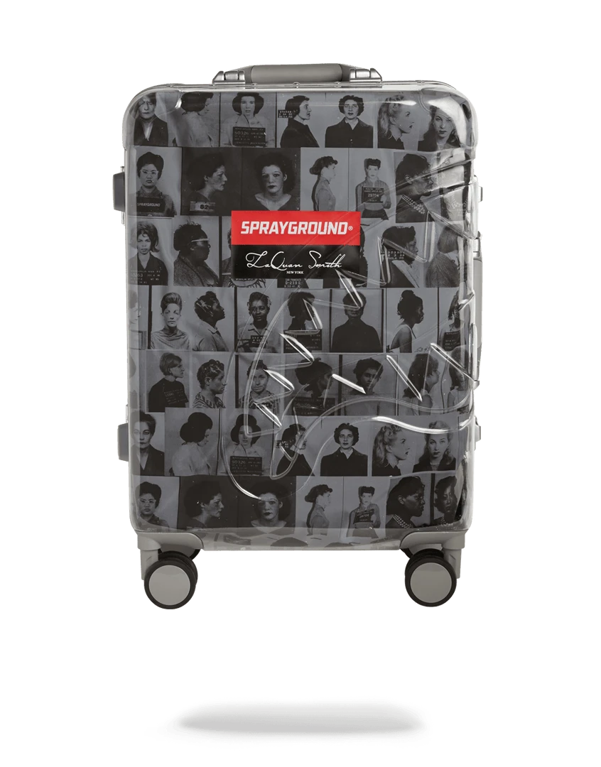 SPRAYGROUND® COLLABS LAQUAN SMITH EMBOSSED CLEAR 3M CARRY-ON SPRAYGROUND® COLLABS LAQUAN SMITH EMBOSSED CLEAR 3M CARRY-ON