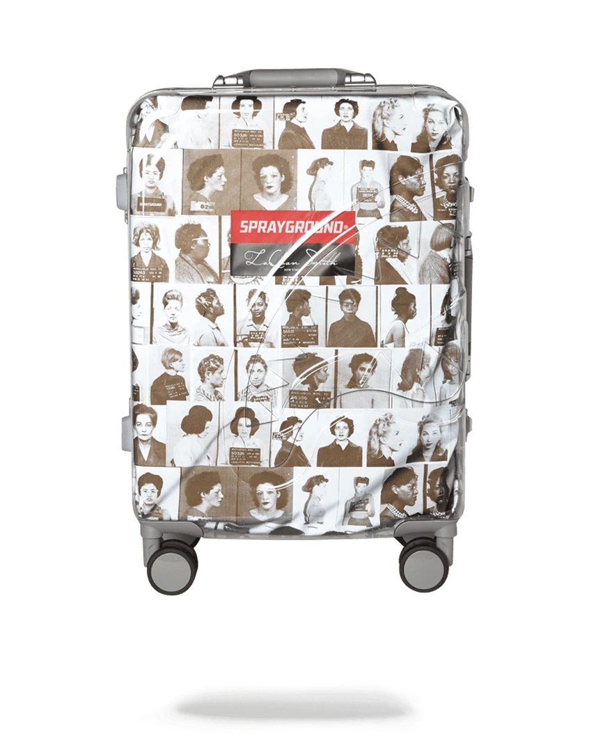 SPRAYGROUND® COLLABS LAQUAN SMITH EMBOSSED CLEAR 3M CARRY-ON SPRAYGROUND® COLLABS LAQUAN SMITH EMBOSSED CLEAR 3M CARRY-ON