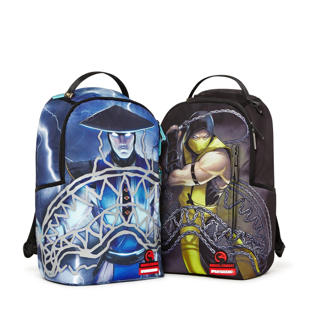 SPRAYGROUND® MORTAL KOMBAT RAIDEN SHARKMOUTH (3M REFLECTIVE) BACKPACKS SPRAYGROUND® MORTAL KOMBAT RAIDEN SHARKMOUTH (3M REFLECTIVE) BACKPACKS