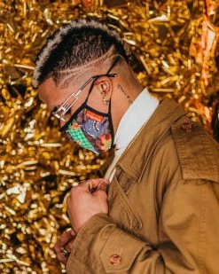 SPRAYGROUND® WTF THUNDER SHARK FACE MASK FACE MASKS