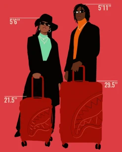 SPRAYGROUND® LUGGAGE SETS FULL-SIZE RED CARRY-ON RED LUGGAGE BUNDLE