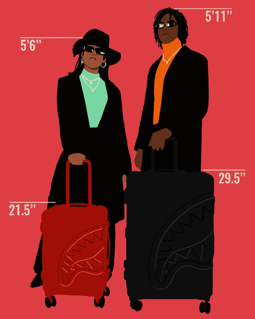 SPRAYGROUND® FULL-SIZE BLACK CARRY-ON RED LUGGAGE BUNDLE LUGGAGE SETS 18 SPRAYGROUND® FULL-SIZE BLACK CARRY-ON RED LUGGAGE BUNDLE LUGGAGE SETS