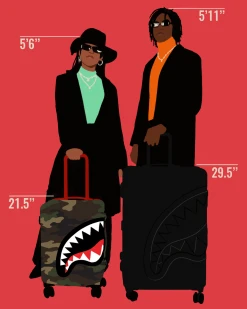 SPRAYGROUND® LUGGAGE SETS FULL-SIZE BLACK CARRY-ON CAMO LUGGAGE BUNDLE