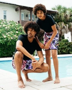 SPRAYGROUND® SPLIT CAMO CORTO SWIM TRUNKS SWIMWEAR