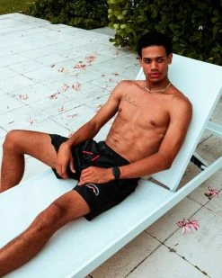 SPRAYGROUND® LIGHTS OUT SHOTO SWIM TRUNKS