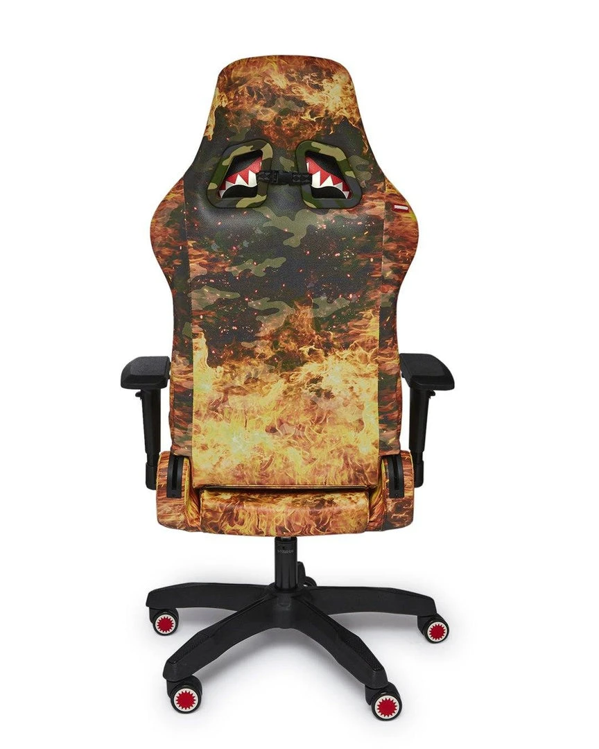 SPRAYGROUND® FIRE CAMO GAMING CHAIR (VEGAN LEATHER) SUPER RARE GAMING CHAIRS SPRAYGROUND® FIRE CAMO GAMING CHAIR (VEGAN LEATHER) SUPER RARE GAMING CHAIRS