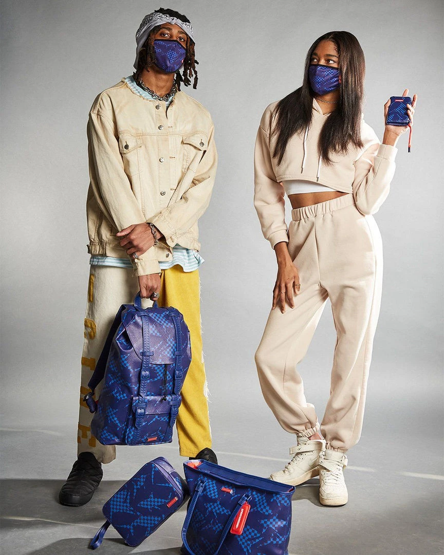 SPRAYGROUND® SHARK CHECK (BLUE) FACE MASK 6 SPRAYGROUND® SHARK CHECK (BLUE) FACE MASK