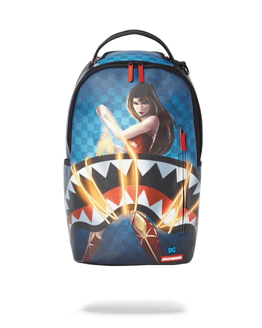 SPRAYGROUND® WONDER WOMAN: LASSO SHARK DLXV BACKPACK BACKPACKS SPRAYGROUND® WONDER WOMAN: LASSO SHARK DLXV BACKPACK BACKPACKS