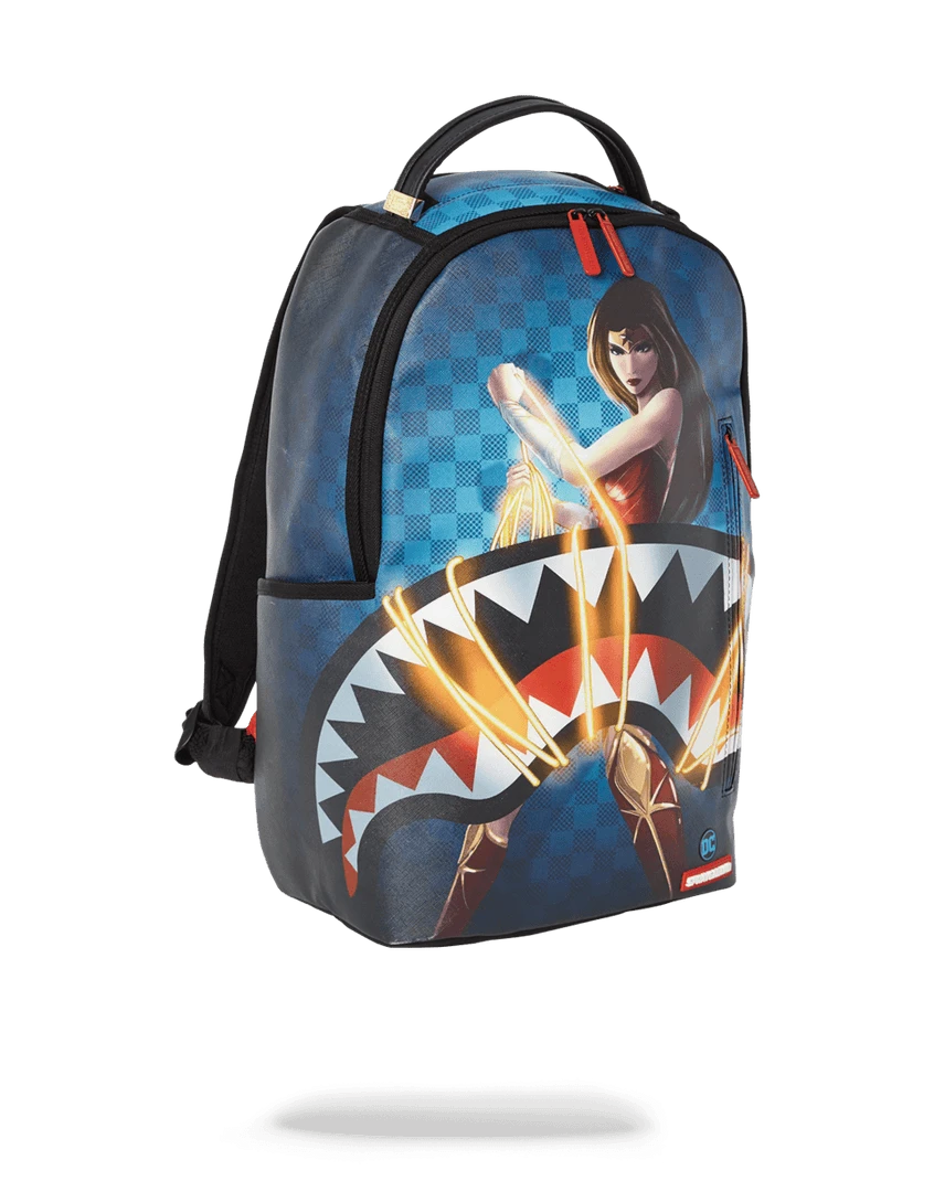 SPRAYGROUND® WONDER WOMAN: LASSO SHARK DLXV BACKPACK BACKPACKS SPRAYGROUND® WONDER WOMAN: LASSO SHARK DLXV BACKPACK BACKPACKS