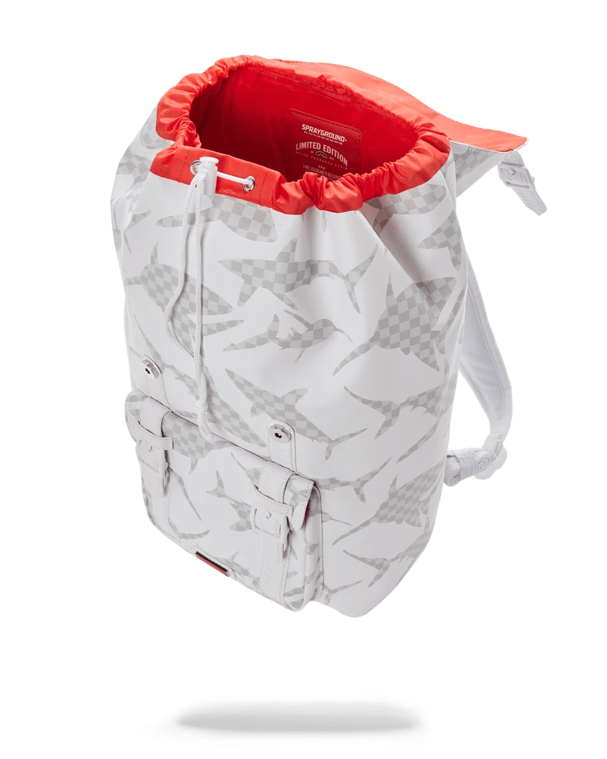 SPRAYGROUND® SHARK CHECK (WHITE) HILLS BACKPACK 7 SPRAYGROUND® SHARK CHECK (WHITE) HILLS BACKPACK