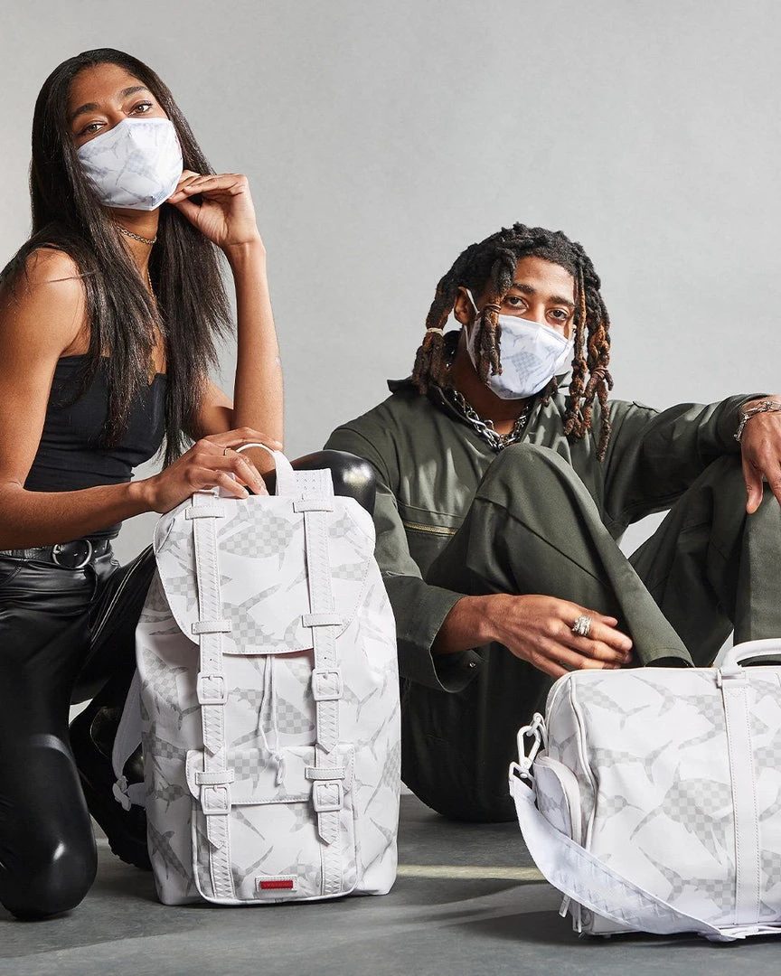 SPRAYGROUND® SHARK CHECK (WHITE) HILLS BACKPACK 8 SPRAYGROUND® SHARK CHECK (WHITE) HILLS BACKPACK