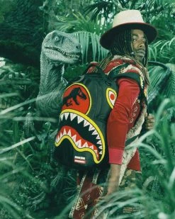 SPRAYGROUND® BAGS JURASSIC PARK SHARK "CHENILLE SHARK" BACKPACK (DLXR)