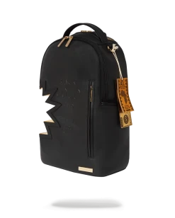 SPRAYGROUND® A.i.3 SHARK BITE BLACK GOLD BACKPACK (DLXV)