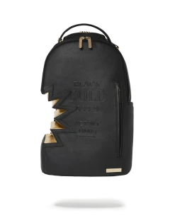 SPRAYGROUND® A.i.3 SHARK BITE BLACK GOLD BACKPACK (DLXV)