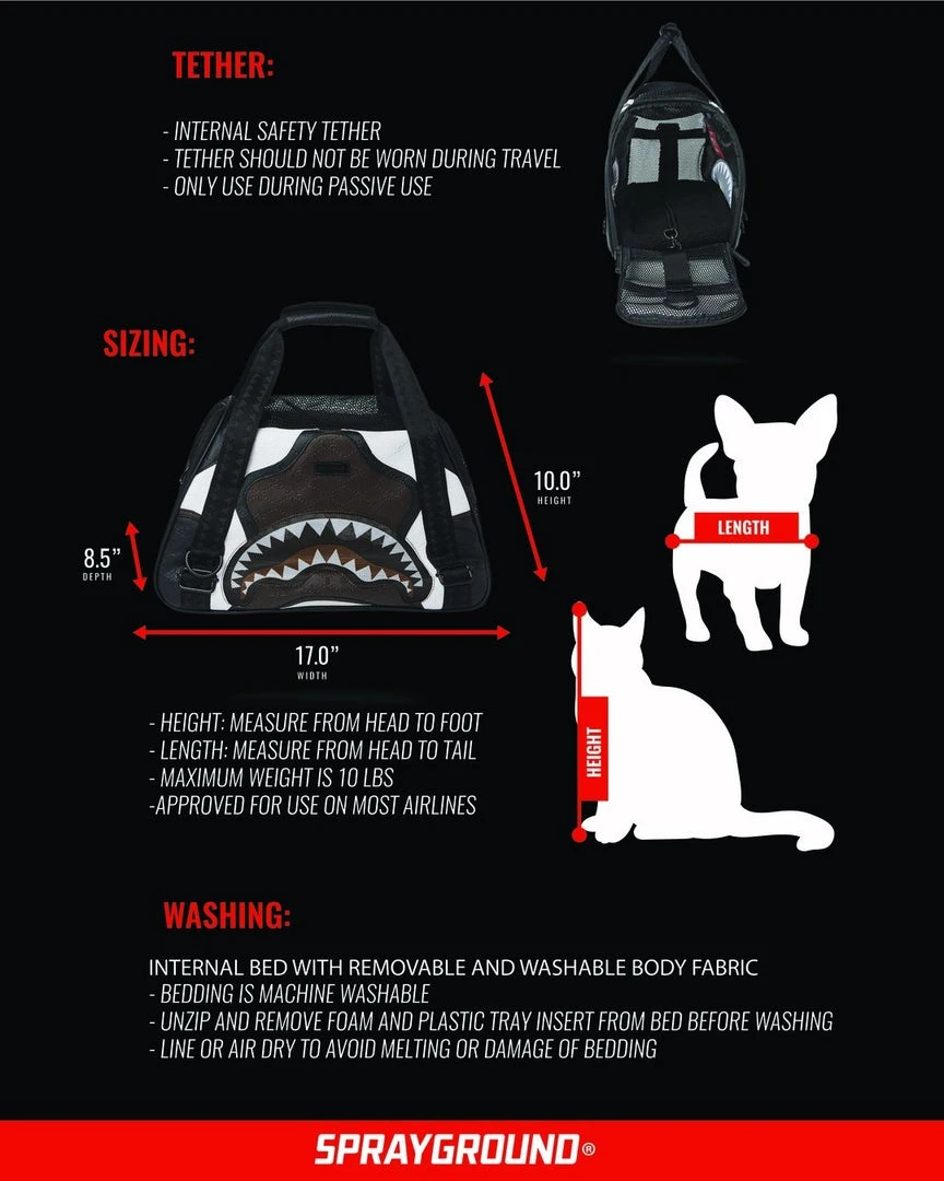 SPRAYGROUND® V.V.I.P. PET CARRIER BAGS SPRAYGROUND® V.V.I.P. PET CARRIER BAGS