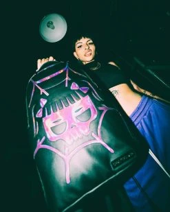 SPRAYGROUND® BACKPACKS CAZZU IRIDESCENT CUT & SEW SPIDER SKULL SHARK BACKPACK (DLXV)