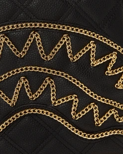 SPRAYGROUND® NOIR QUILT GOLD CHAIN SHARK SAVAGE BACKPACK BAGS 9 SPRAYGROUND® NOIR QUILT GOLD CHAIN SHARK SAVAGE BACKPACK BAGS