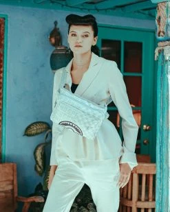 SPRAYGROUND® SPLIT THE CHECK (PEARL) CARGO CROSSBODY BAGS