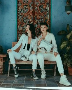 SPRAYGROUND® SPLIT THE CHECK (PEARL) CARGO CROSSBODY BAGS