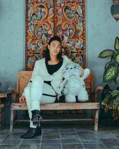 SPRAYGROUND® BAGS SPLIT THE CHECK (PEARL) MONEY BEAR TEDDYBEAR BACKPACK