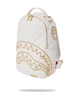 SPRAYGROUND® RIVIERA LE BLANC GOLD CHAIN SHARK BACKPACK (DLXV) BAGS 18 SPRAYGROUND® RIVIERA LE BLANC GOLD CHAIN SHARK BACKPACK (DLXV) BAGS