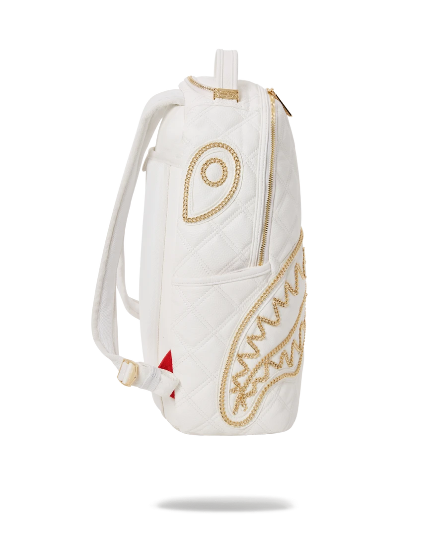 SPRAYGROUND® RIVIERA LE BLANC GOLD CHAIN SHARK BACKPACK (DLXV) BAGS 5 SPRAYGROUND® RIVIERA LE BLANC GOLD CHAIN SHARK BACKPACK (DLXV) BAGS