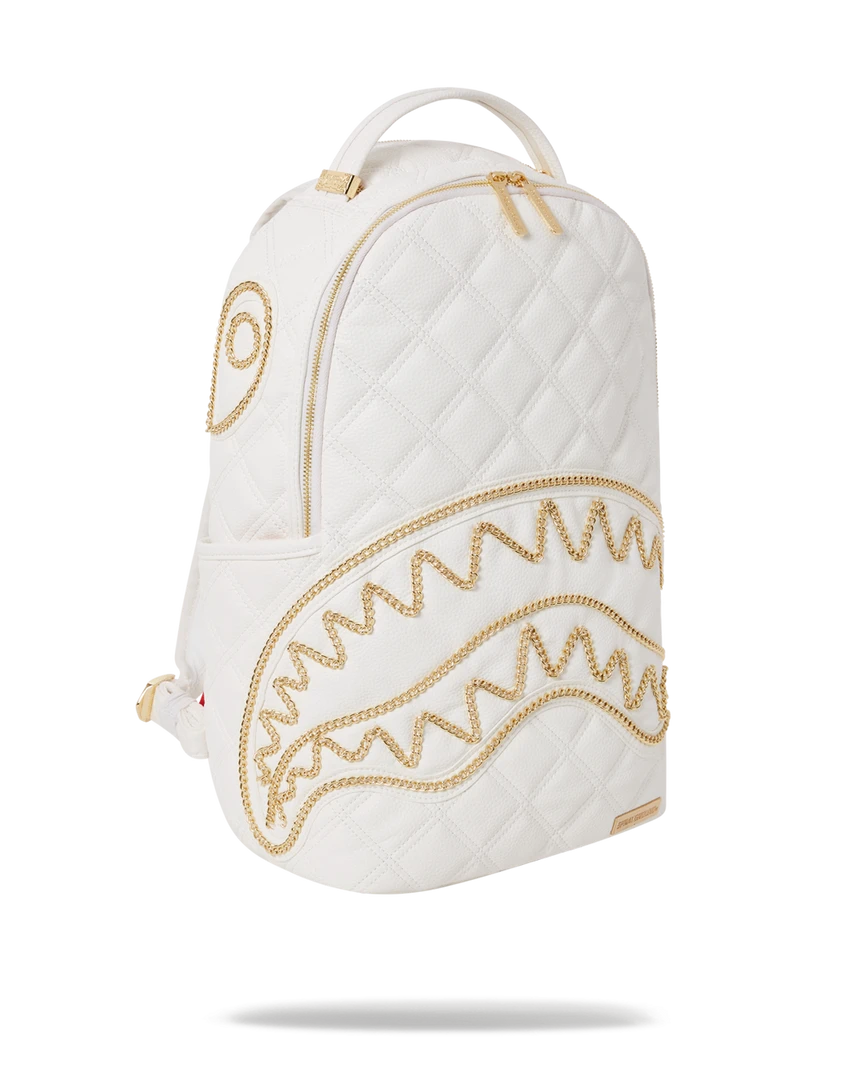 SPRAYGROUND® RIVIERA LE BLANC GOLD CHAIN SHARK BACKPACK (DLXV) BAGS 9 SPRAYGROUND® RIVIERA LE BLANC GOLD CHAIN SHARK BACKPACK (DLXV) BAGS