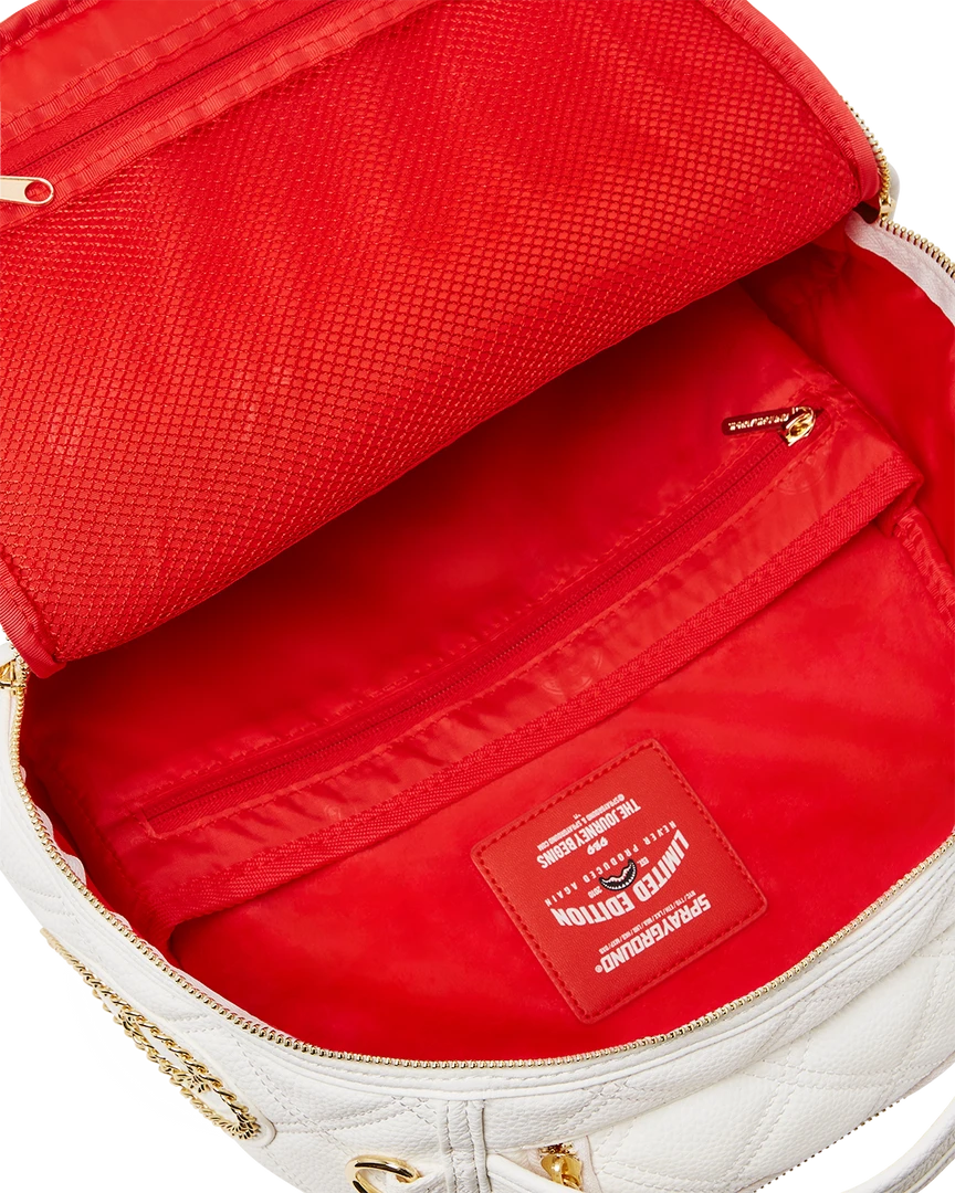 SPRAYGROUND® RIVIERA LE BLANC GOLD CHAIN SHARK BACKPACK (DLXV) BAGS 16 SPRAYGROUND® RIVIERA LE BLANC GOLD CHAIN SHARK BACKPACK (DLXV) BAGS
