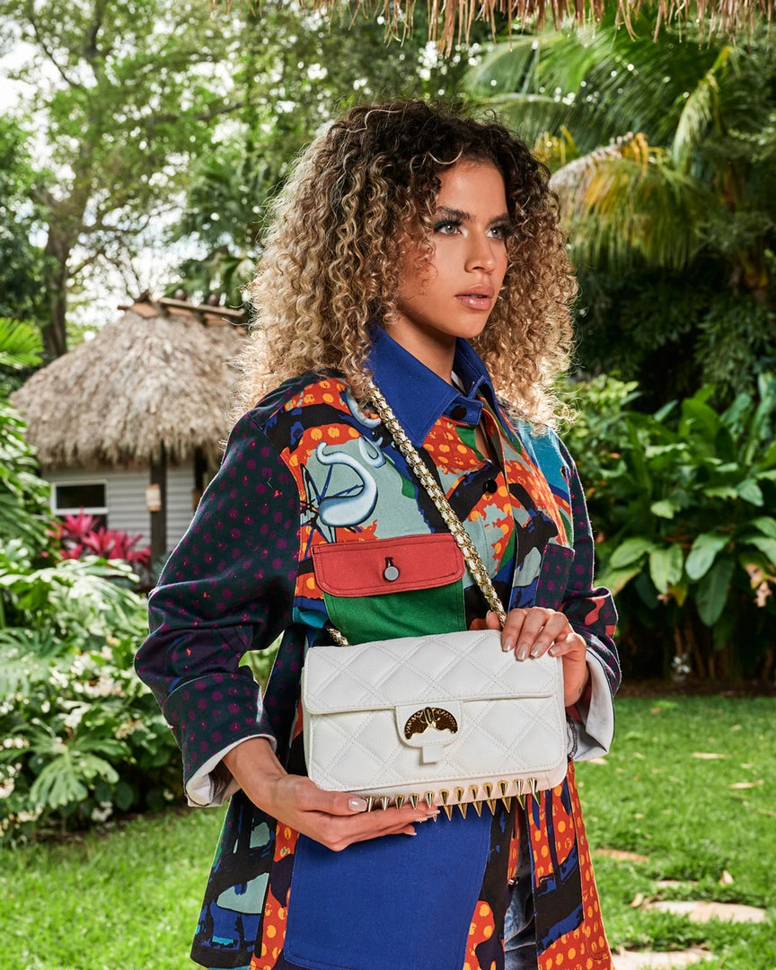 SPRAYGROUND® RIVIERA LE BLANC GOLD CHAIN SHARK HANDBAG BAGS 2 SPRAYGROUND® RIVIERA LE BLANC GOLD CHAIN SHARK HANDBAG BAGS