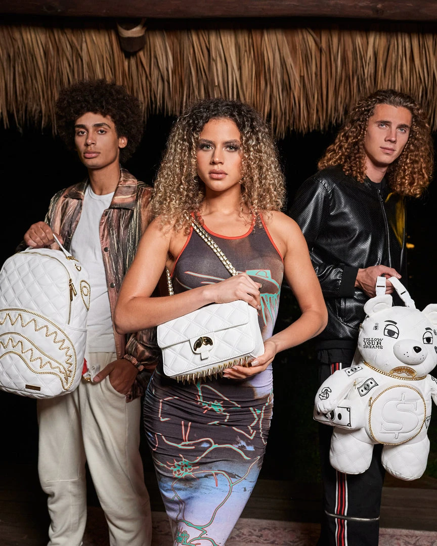 SPRAYGROUND® RIVIERA LE BLANC GOLD CHAIN SHARK HANDBAG BAGS 11 SPRAYGROUND® RIVIERA LE BLANC GOLD CHAIN SHARK HANDBAG BAGS