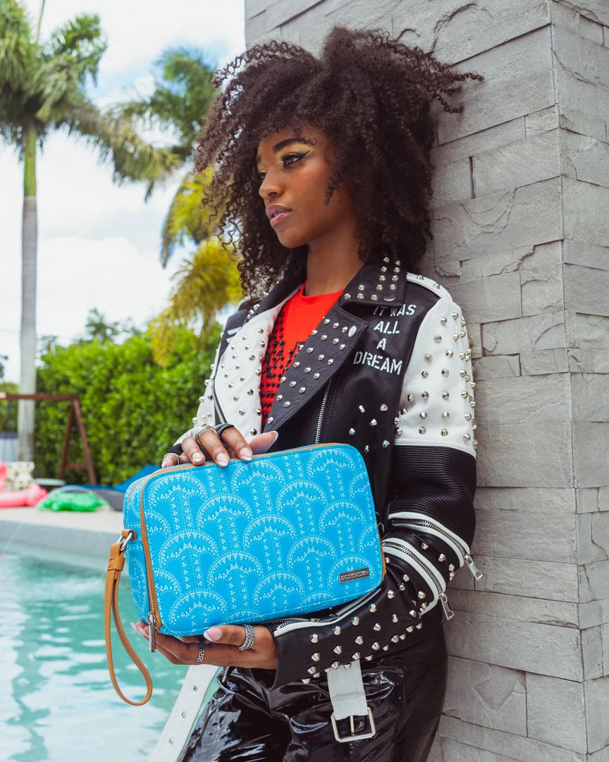 SPRAYGROUND® ILLUCHAINS TURQ TOILETRY BAG BAGS 2 SPRAYGROUND® ILLUCHAINS TURQ TOILETRY BAG BAGS