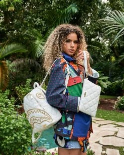 SPRAYGROUND® RIVIERA LE BLANC GOLD CHAIN SHARK SAVAGE BACKPACK BAGS 7 SPRAYGROUND® RIVIERA LE BLANC GOLD CHAIN SHARK SAVAGE BACKPACK BAGS