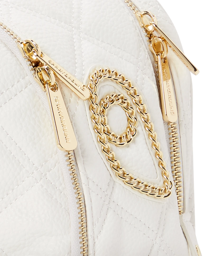 SPRAYGROUND® RIVIERA LE BLANC GOLD CHAIN SHARK SAVAGE BACKPACK BAGS SPRAYGROUND® RIVIERA LE BLANC GOLD CHAIN SHARK SAVAGE BACKPACK BAGS